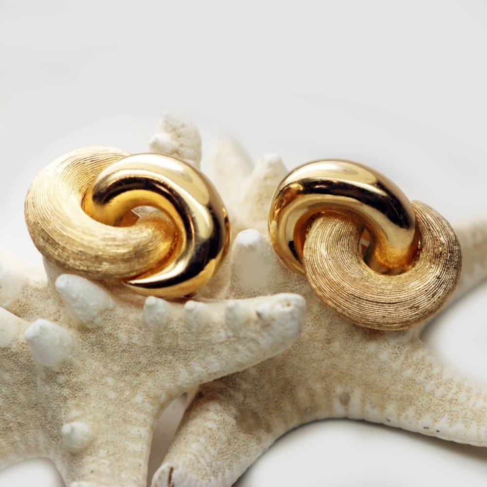 Vintage Christian Dior Gold Earrings - Picture 11 of 14